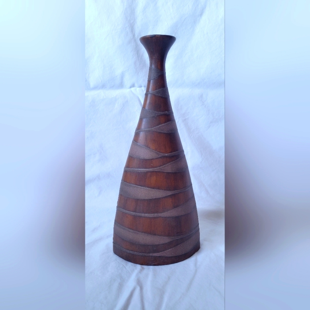 Brown pottery vase